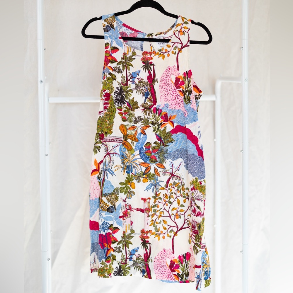 NWT Linen Nicole Miller Sleeveless Summer Dress